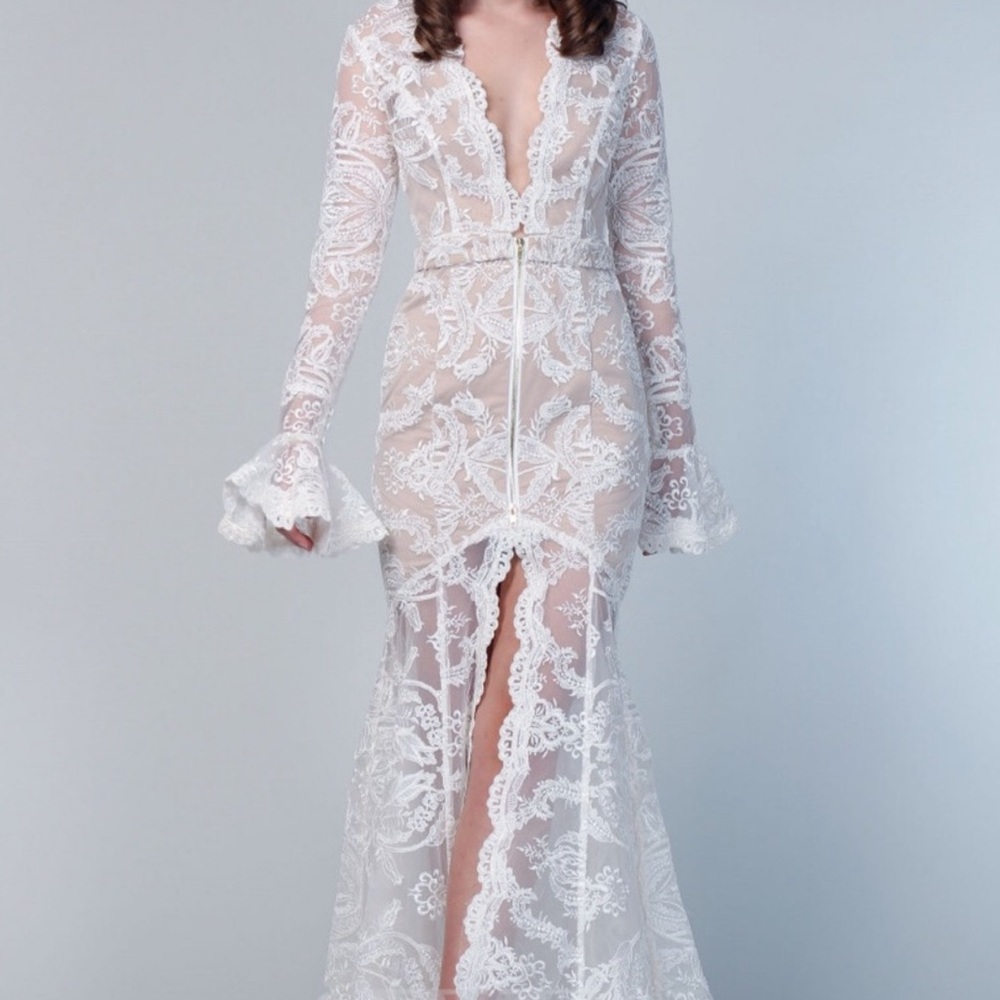 Long Sleeve Lace Bridal Gown